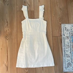 Show Me Your Mumu Ruthie Ruffle Denim Sheath Dress